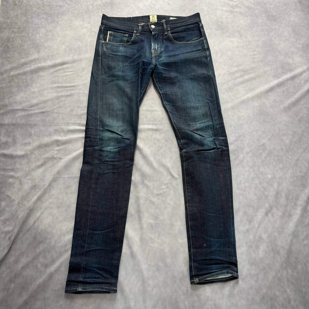 Hiroshi Kato Mens The Pen Slim Fit Indigo Stretch Selvedge Jeans Made in USA 30